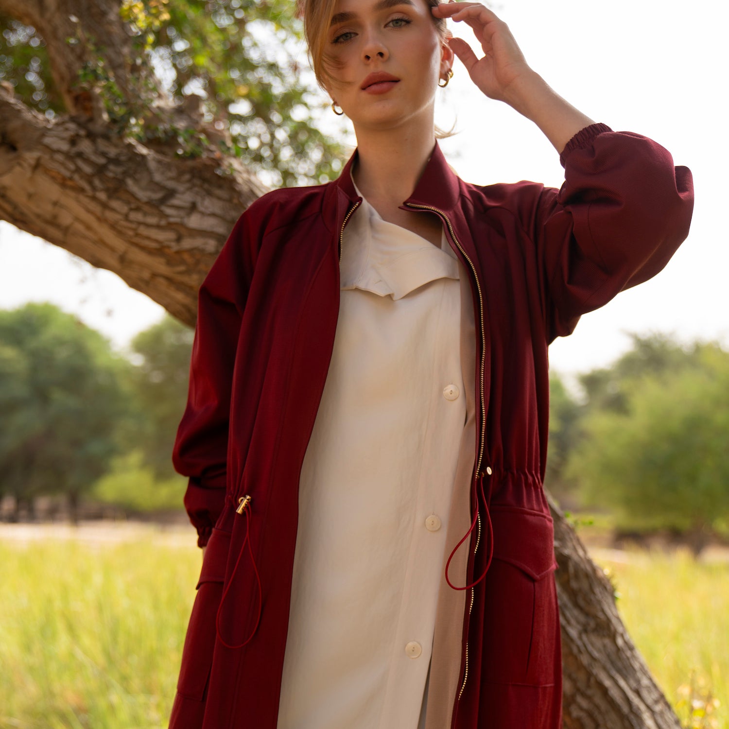 ترنش كوت - أحمر