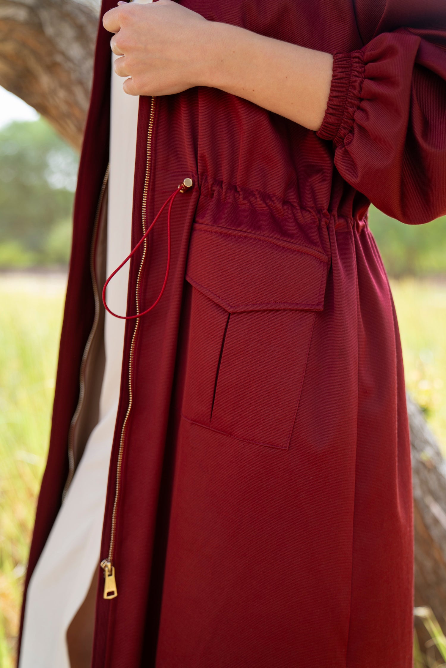 ترنش كوت - أحمر