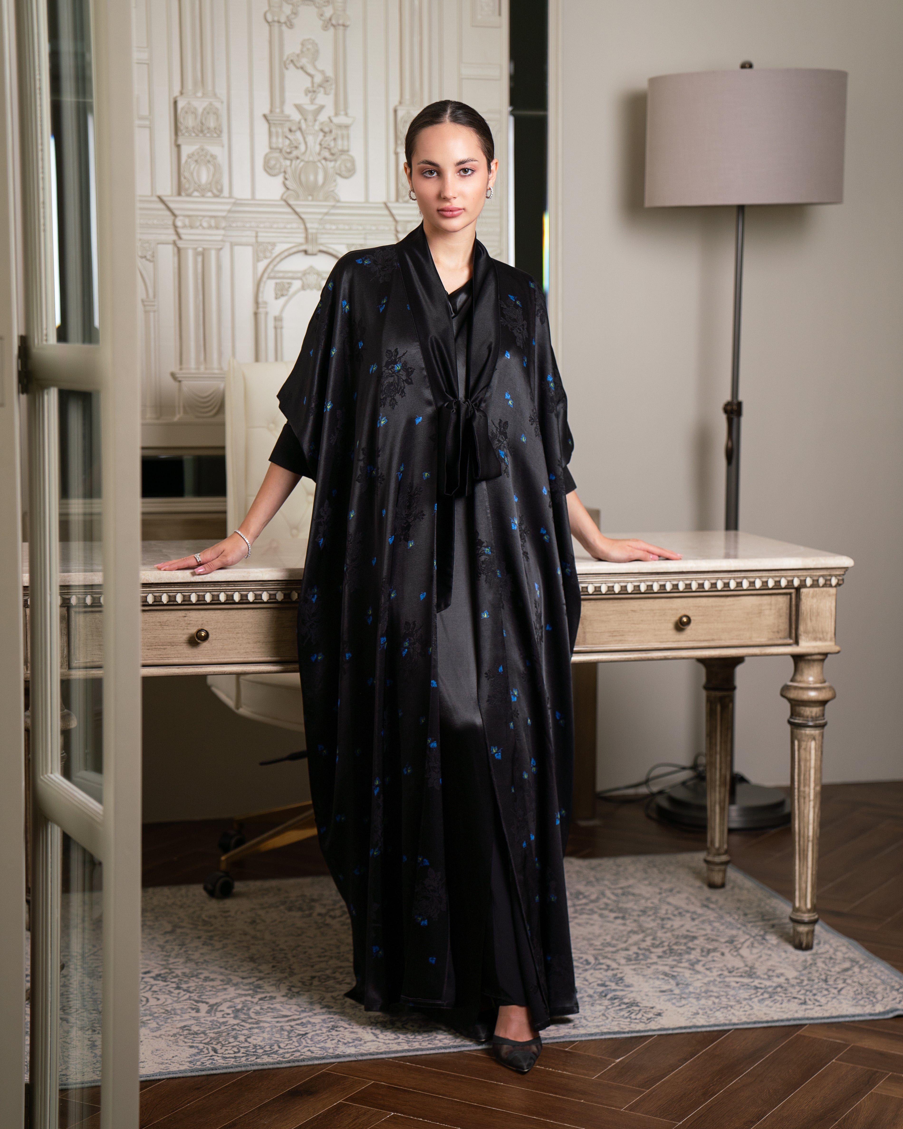 Silken Bloom - Black & Blue