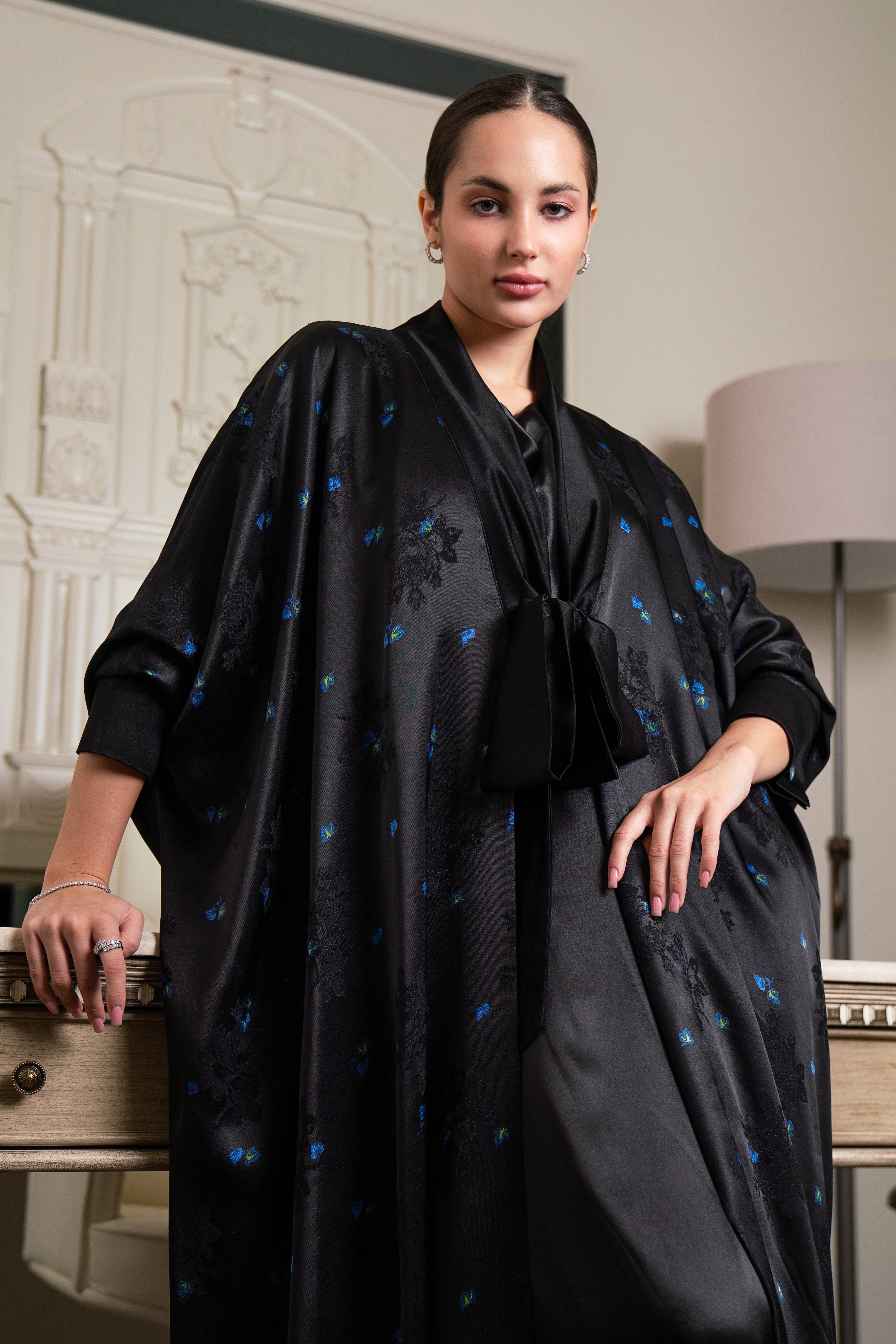 Silken Bloom - Black & Blue